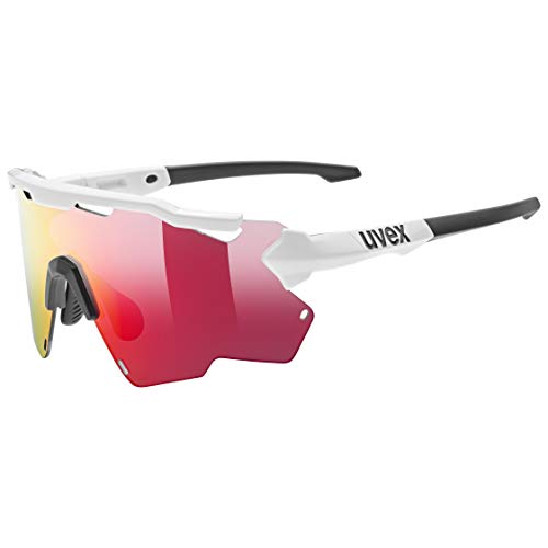 uvex Sportstyle 228 Gafas de Deporte, Unisex-Adult, White Black Mat/Red, One Size