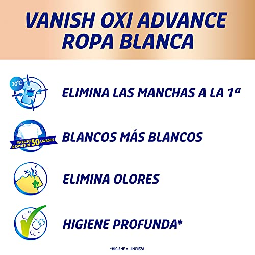 Vanish Oxi Advance - Quitamanchas Y Blanqueador Para Ropa Blanca, En Polvo, Sin Lejía 800 g
