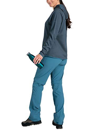 VAUDE Farley 40144 - Pantalones elásticos con Cremallera en T para Mujer, Color Azul y Gris, Talla 44