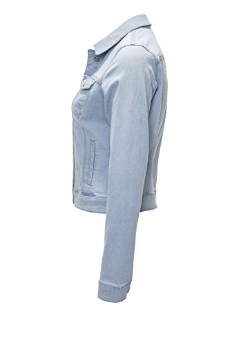 Vero Moda Vmhot SOYA LS Jacket Mix Noos Chaqueta, Azul (Light Blue Denim Light Blue Denim), 42 (Talla del Fabricante: Large) para Mujer