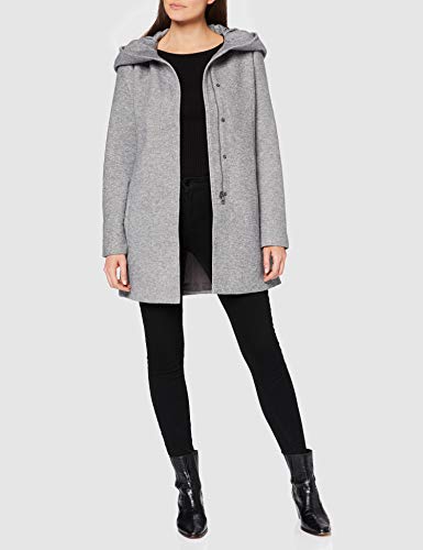 Vero Moda Vmverodona LS Jacket Noos Abrigo, Gris (Light Grey Melange Light Grey Melange), 36 (Talla del Fabricante: X-Small) para Mujer