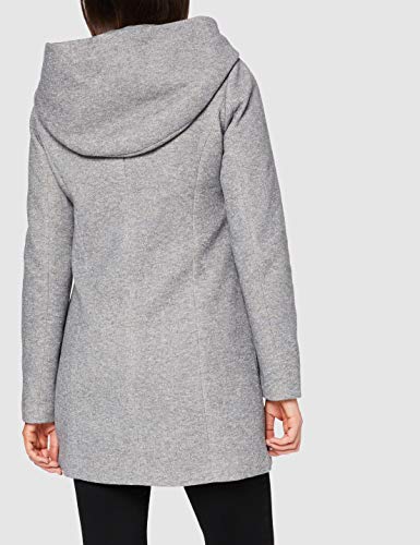 Vero Moda Vmverodona LS Jacket Noos Abrigo, Gris (Light Grey Melange Light Grey Melange), 40 (Talla del Fabricante: Medium) para Mujer