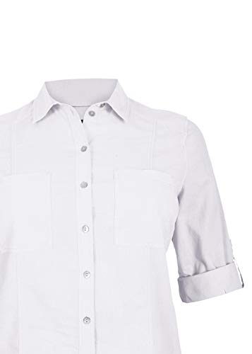 Via Appia Due - Camisa clásica para mujer, diseño monocolor Blanco 56
