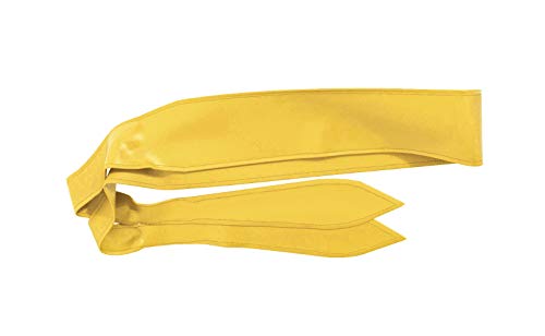 Viannchi Cinturón de mujer Fajín ancho Reversible dos tonos Ecopiel y Ante PU, talla única ajustable. Dos cinturones en uno. Cinturón Obi Cuero Artificial (Amarillo)