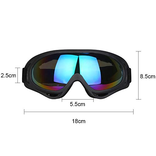 Vicloon Gafas de Nieve a Prueba de Viento UV400 Ciclismo Moto Snowmobile Ski Goggles Eyewear Deportes Gafas de Seguridad de Protección 2pcs