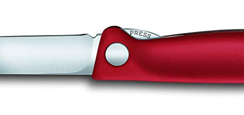 Victorinox Swiss Classic Cuchillo para pelar plegable de corte recto, apto para el lavavajillas, 11 cm, color rojo