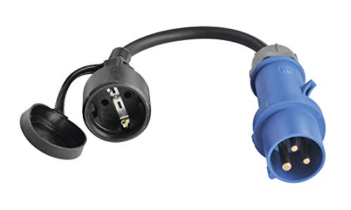 ViD® 2X, cable adaptador CEE 0.3 m, 230 V, 16 A, 3 polos, color: negro  y azul