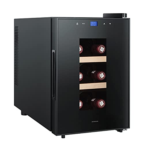 VINOTECA INFINITON WCL-6B (G, Capacidad hasta 6 Botellas, Estantes de Madera, Display LED, Puerta de Cristal, Nevera para vinos)
