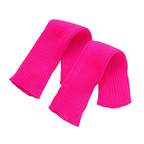 VJGOAL Moda casual para mujer Punto trenzado Mantener caliente Calentadores de la pierna Calcetines Cubierta de la bota Calcetines de la pierna(Un tamaño,Rosa caliente)