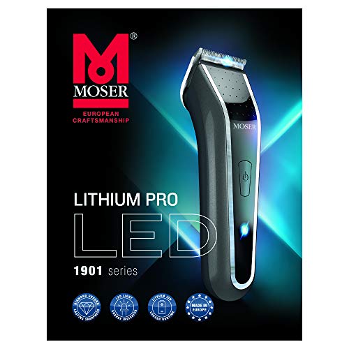 Wahl Lithium Pro LED Recargable Gris, Acero inoxidable - Afeitadora (Gris, Acero inoxidable, Cilindro, 1 mm, 4,6 cm, 100 min, Integrado)