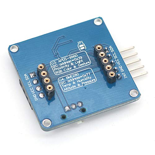 WINGONEER® Temperatura, barométrica, altitud, luz, humedad Módulo de sensor cinco en uno para Arduino Raspberry Pi 3 2 B +, Support Stack