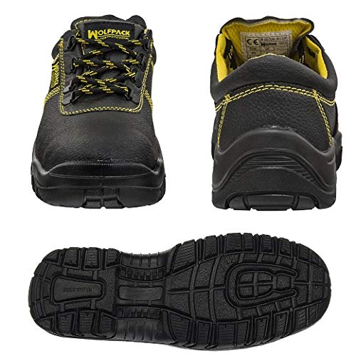 WOLFPACK LINEA PROFESIONAL 15018135 Zapatos Seguridad Piel Negra Wolfpack Nº, Cranberry, 43 EU