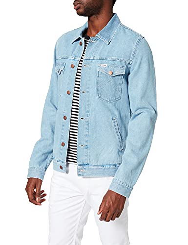Wrangler Regular Jacket Chaqueta, Azul (Mid Rocks 32e), Large para Hombre