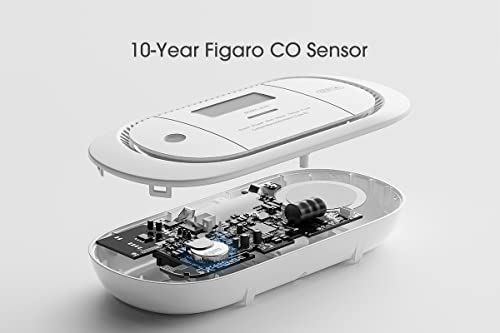 X-Sense Detector de CO (No CO2) con Batería de 10 Años y Pantalla LCD, Instalación Flexible, XC01