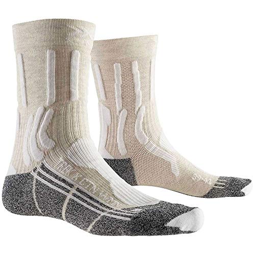 X-Socks Trek X Cotton Women Socks, Mujer, White/Anthracite, 39-40