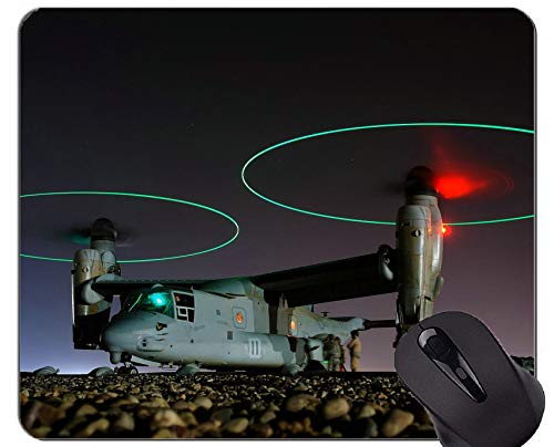 Yanteng Estera del ratón del Juego, Aterrizaje de Aviones UFO Osprey Antideslizante de Goma Base Mousepad