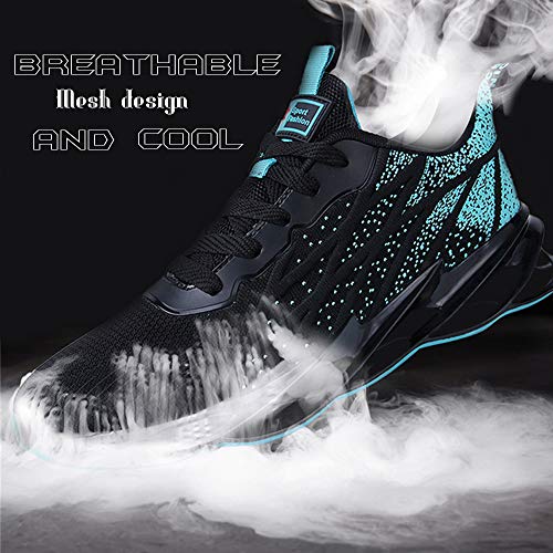 Zapatillas Running Hombre Tenis de Deportivas Casual para Correr Gimnasio Bambas Blackblue 44 EU