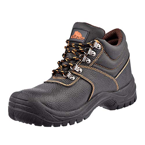 Zapatos de seguridad para hombres Botas de trabajo con punta de acero Zapatos de trabajo impermeables antideslizantes Botas de seguridad para construcción al aire libre 43EU