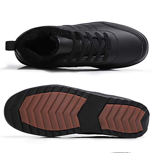 Zapatos Deporte Mujer Nieve Zapatillas de Deportivos Zapatos para Caminar Gimnasia Ligero Sneakers Invierno Plataforma Botas de Botines 35EU = Fabricante:36 Negro Q
