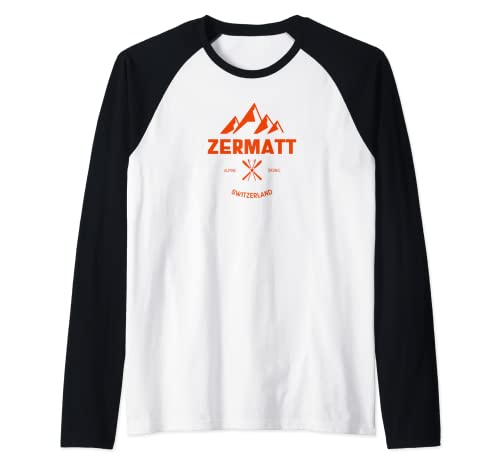 Zermatt Suiza Camiseta Manga Raglan