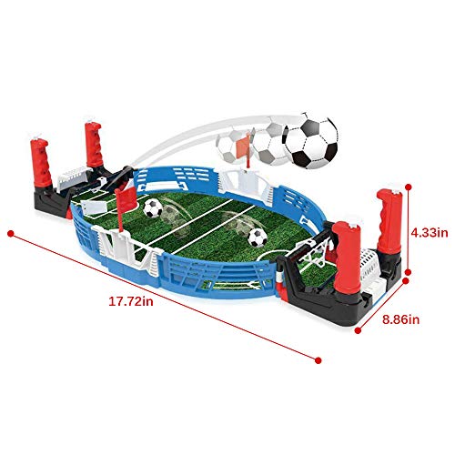 ZQO Mini Table Top Soccer Shoot Game Indoor Desktop Interactive Football Board Toys con Dos Bolas para Fiesta Familiar, Regalo para Niños