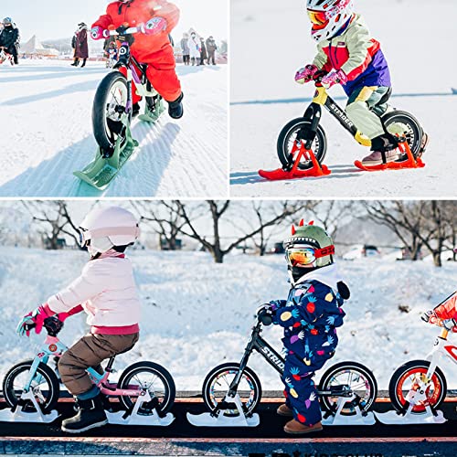 ZXNQ 1 par niño patinetas Trineo Snow Trineo Ski Board Trineo Accesorios para Bicicletas de Equilibrio Deportes en la Nieve,Rojo