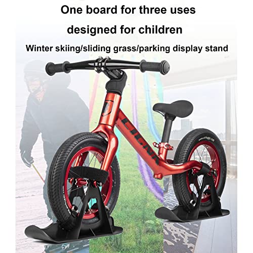 ZXNQ 1 par niño patinetas Trineo Snow Trineo Ski Board Trineo Accesorios para Bicicletas de Equilibrio Deportes en la Nieve,Rojo