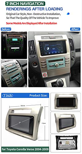 16GB Android 10 2Din Car Multimedia GPS For Toyota Corolla Verso 2006 Autoradio Navigation Stereo Head Unit Tape Recorder Radio (1GB RAM 16GB ROM)