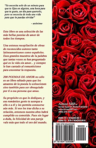 200 Poemas de Amor: Coleccion de Oro de la Poesia Universal
