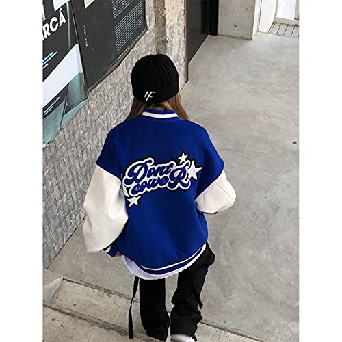 2021 Vintage Hiphop College College Chaquetas para Hombre Furry Stars Letters Bordery Color Block Harajuku Varsity Jacket Women Baseball Abrigos