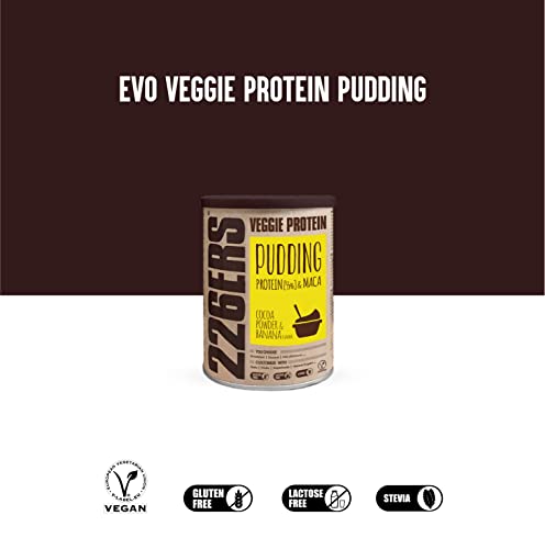 226ERS Evo Vegan Protein Pudding, Mezcla para Pudín de Proteína Vegano con Harina de Guisantes y Maca, Cocoa & Plátano - 350 gr