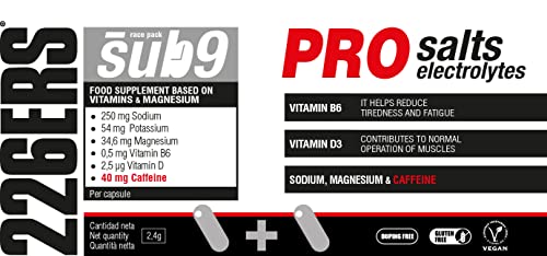 226ERS Sub9 Pro Salts Electrolytes | Sales Minerales con Vitaminas y Cafeína, Electrólitos - 1 Unidad