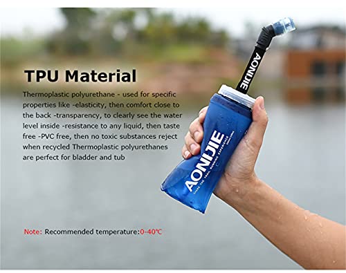 350ML 600ML TPU Soft Flask Botella de Hidratación Plegable para Mochila de Hidratación Deporte Correr Ciclismo Camping (600ml/20.29oz - 2PCS)