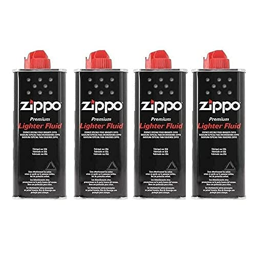 4 x Zippo-gasolina para encendedores, con 125 ml de contenido