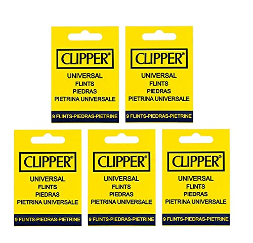 5 x Clipper Flintsystem + 45 x Clipper Pedernales - Clipper Cambiar Pedernal con Pedernal + Soporte de Piedra