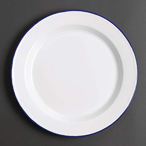6 x Olympia esmalte placa de cena 245 mm servicio comedor cocina vajilla