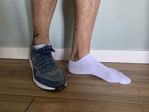9 Pares Calcetines cortos Mujer hombre - calcetines tobillero unisex - calcetines hombre - calcetines mujer (35-40, Blanco invisible)