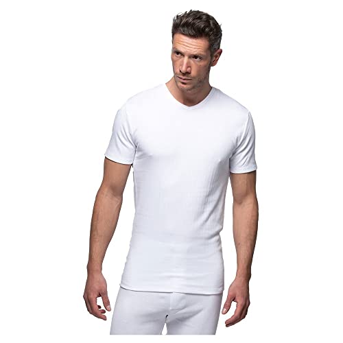 Abanderado Termal Algodón De Invierno Camiseta térmica, Blanco, M para Hombre