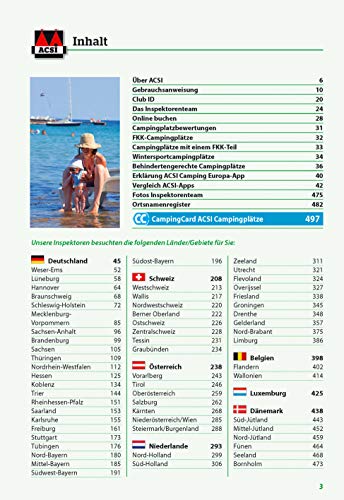 ACSI Campingführer Deutschland 2021: +Benelux-Dänemark-Österreich-Schweiz, 2520 Campingplätze