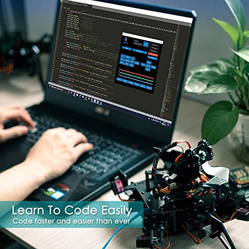 Adeept RaspClaws Hexapod - Kit de robot de araña para Raspberry Pi 4/3 modelo B+/B, Robot de rastreo de objetivos OpenCV, transmisión de vídeo, Raspberry Pi Robot con manual en PDF