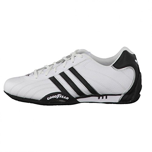 adidas Adi Racer Low - Zapatillas de charol para hombre, Blanco (White / Metallic Silver / Black), 40