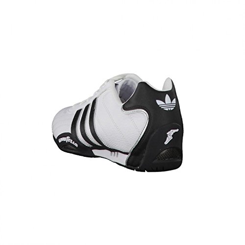 adidas Adi Racer Low - Zapatillas de charol para hombre, Blanco (White / Metallic Silver / Black), 41 1/3