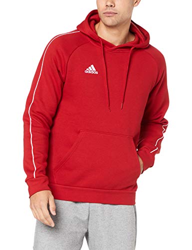 Adidas CORE18 Hoody Sudadera con Capucha, Hombre, Rojo (Rojo/Blanco), 2XL