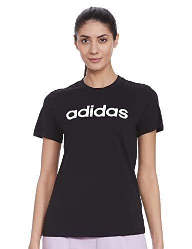 adidas GL0769 W Lin T T-Shirt Womens Black/White L