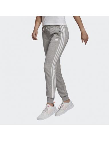 adidas GM8735 W 3S FT C PT Sport Trousers Womens Medium Grey Heather/White M