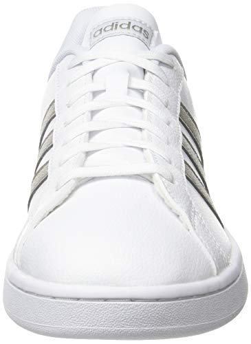 adidas Grand Court, Sneaker Mujer, Footwear White/Platin Metallic/Footwear White, 38 2/3 EU