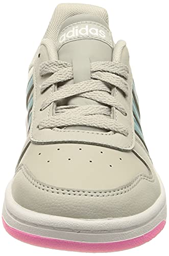 adidas Hoops 2.0, Basketball Shoe, Grey/Mint Ton/Screaming Pink, 38 EU