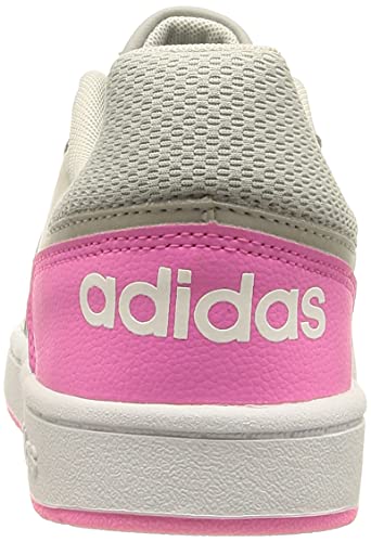 adidas Hoops 2.0, Basketball Shoe, Grey/Mint Ton/Screaming Pink, 38 EU