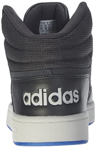adidas Hoops 2.0 Mid, Basketball Shoe Hombre, Carbon/Team Royal Blue/Grey, 43 1/3 EU