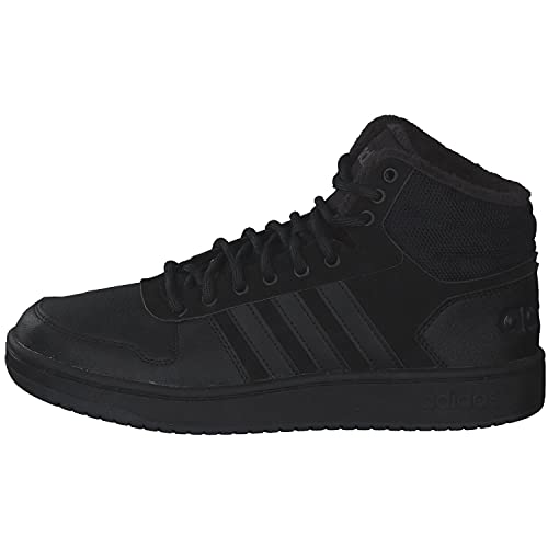adidas Hoops 2.0 Mid Zapatos de Baloncesto Hombre, Negro (Cblack/Cblack/Carbon Cblack/Cblack/Carbon), 43 1/3 EU (9 UK)